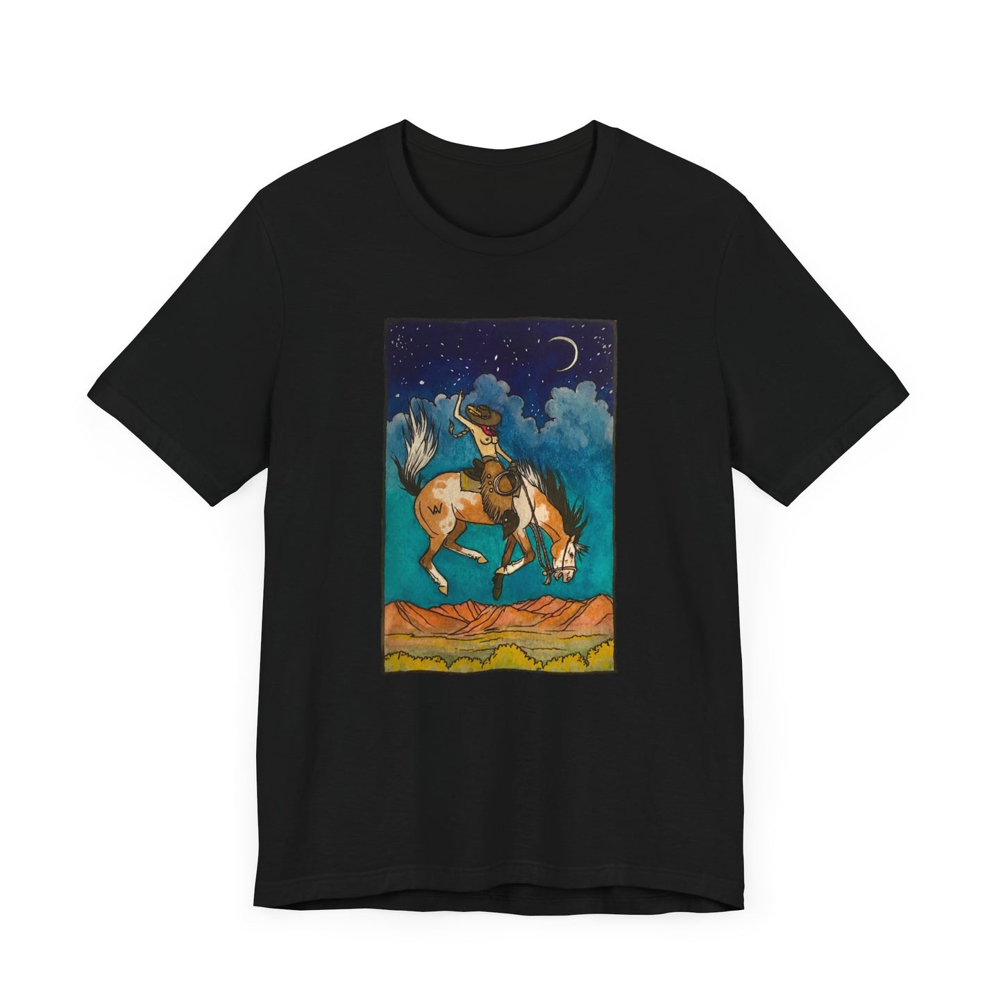 Topless in the Desert Bucking Horse Tee