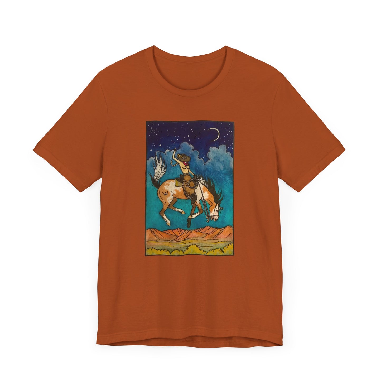 Topless in the Desert Bucking Horse Tee