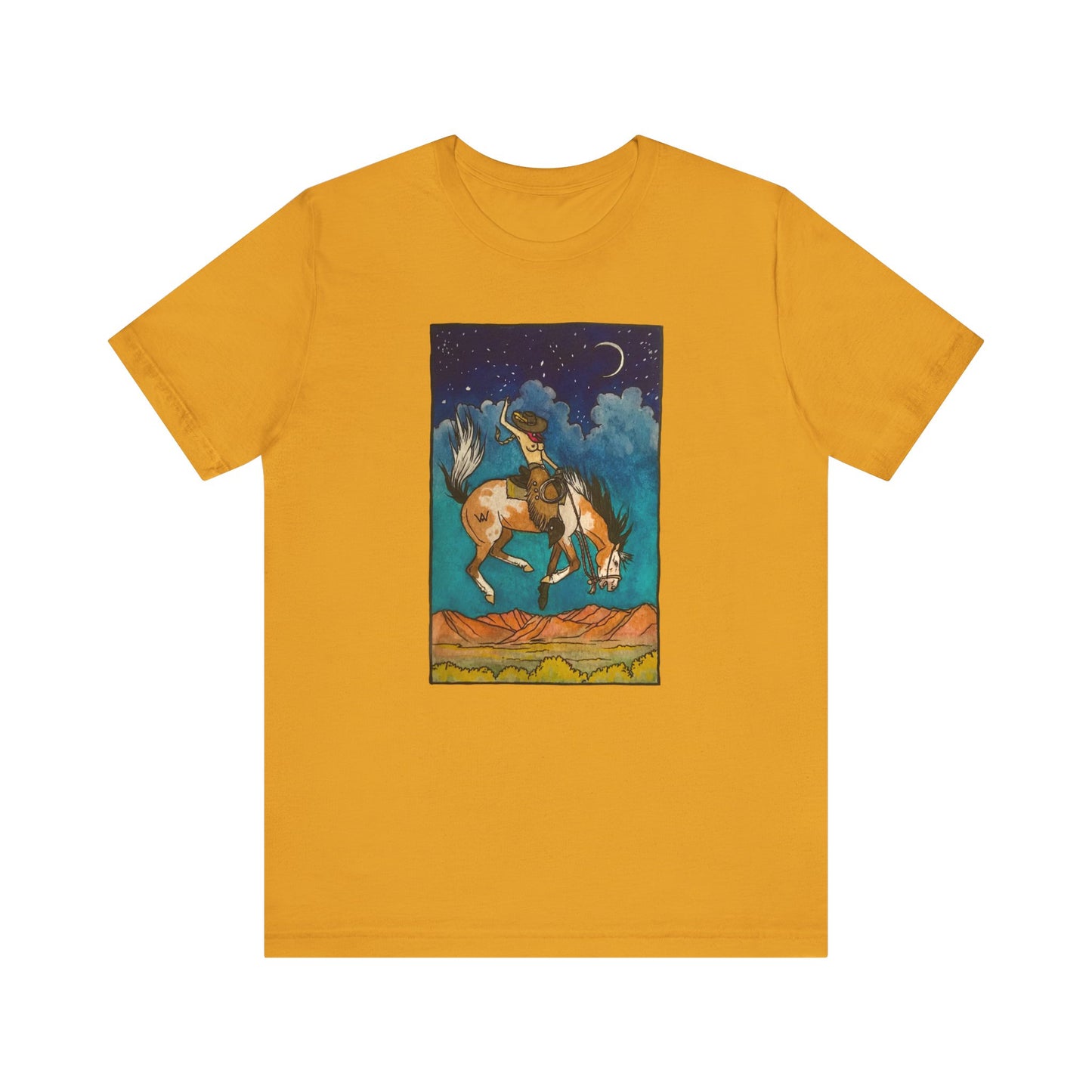 Topless in the Desert Bucking Horse Tee