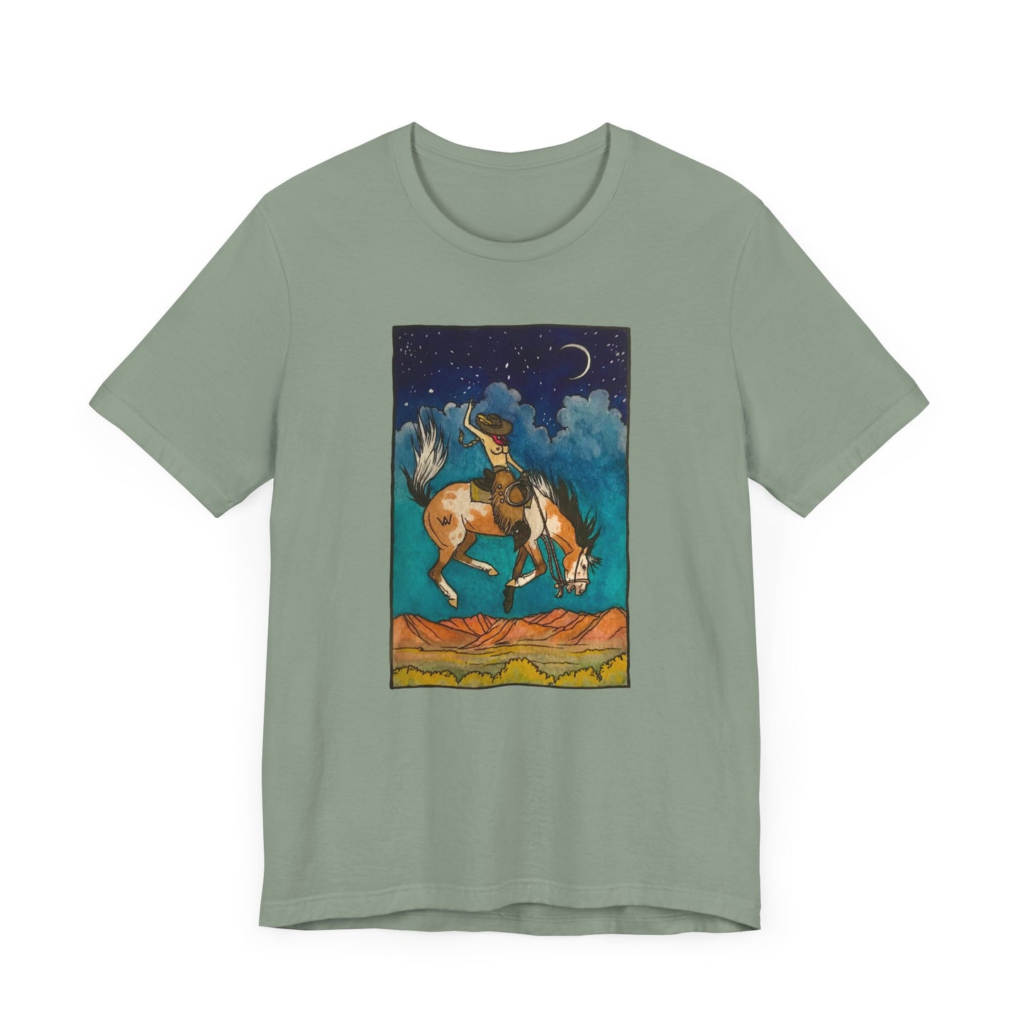 Topless in the Desert Bucking Horse Tee
